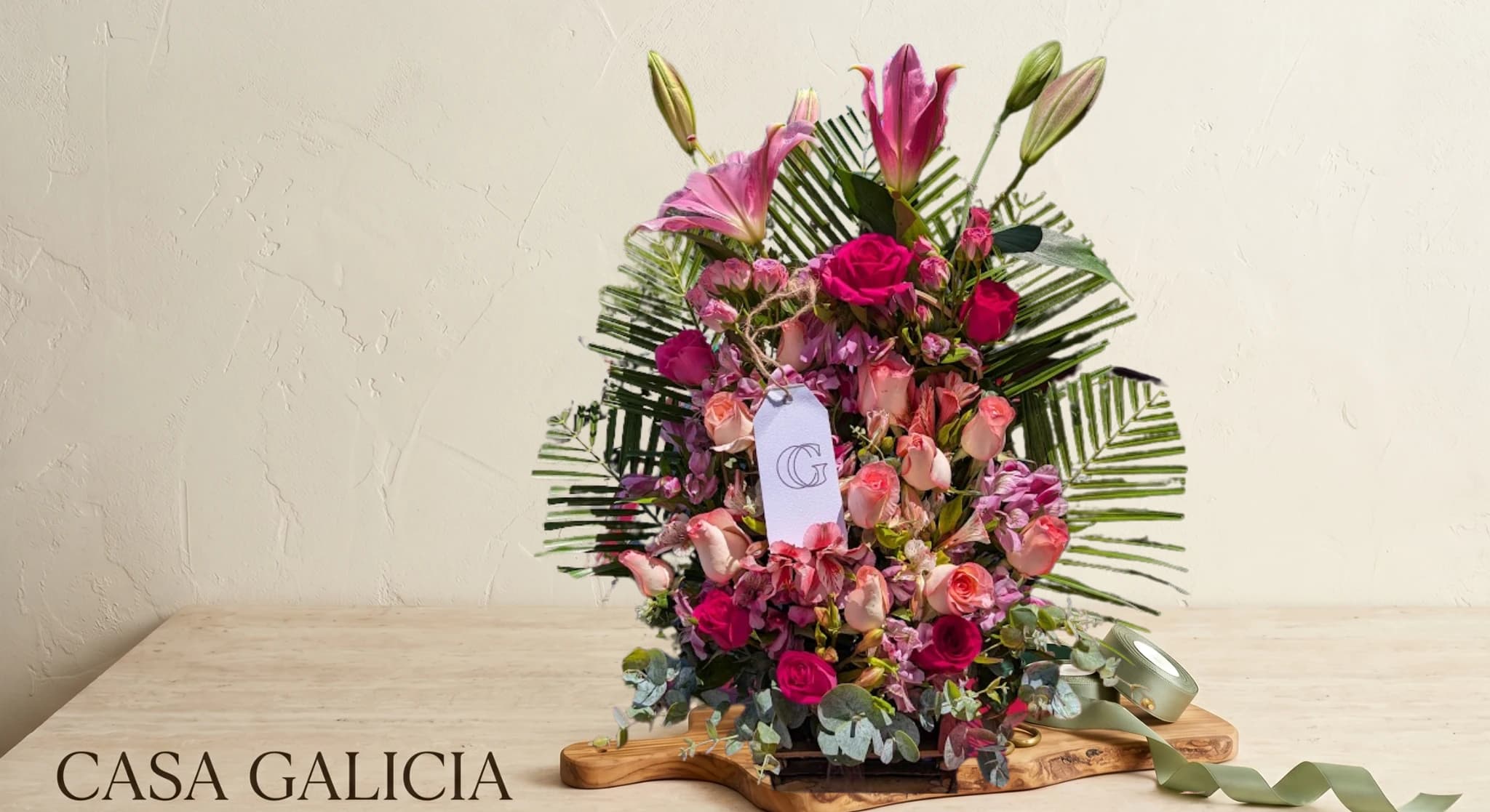 Gala Rosada - Arreglo floral para eventos Casa Galicia
